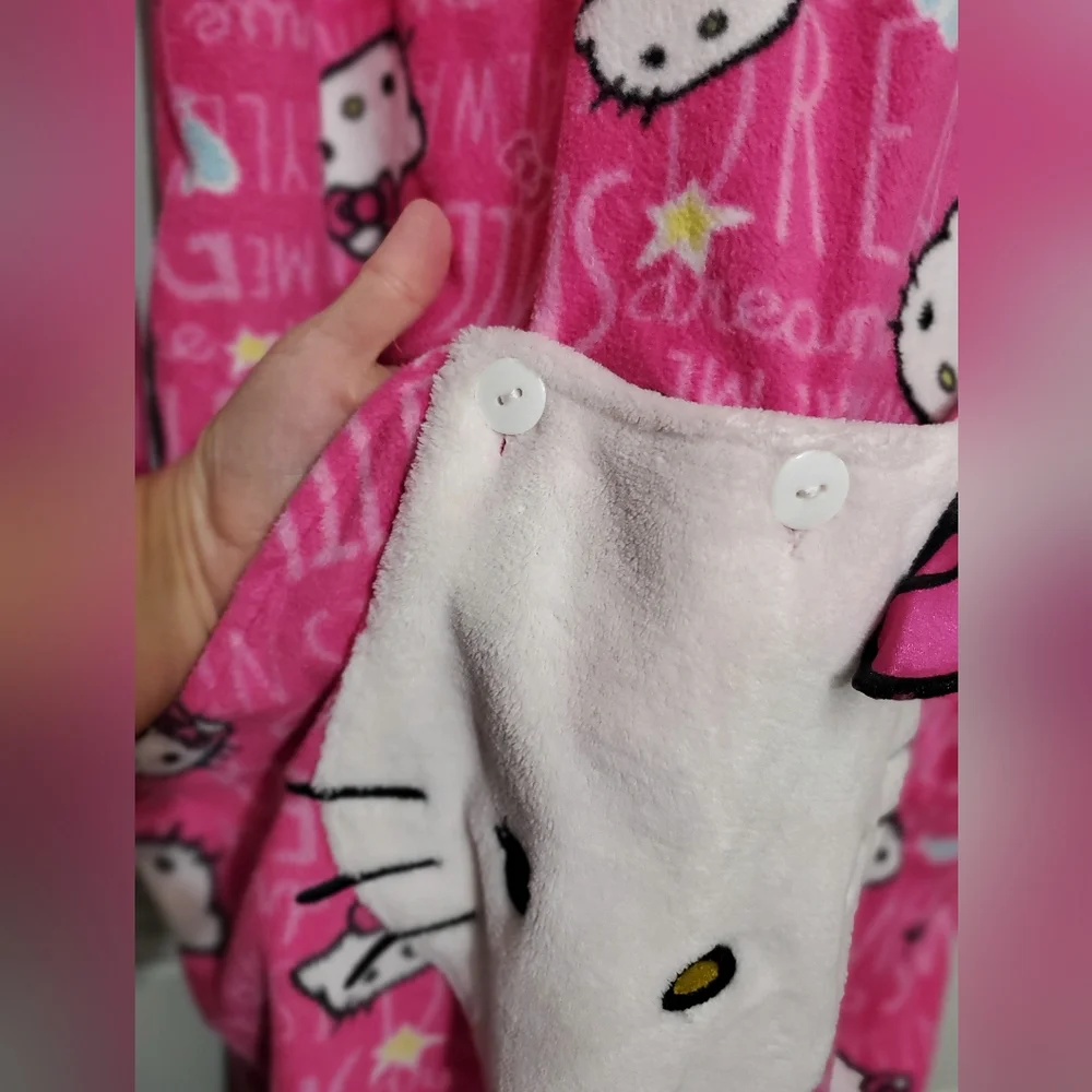 Hello Kitty Pink Pajama Onesie womans XL EUC - Picture 12 of 12